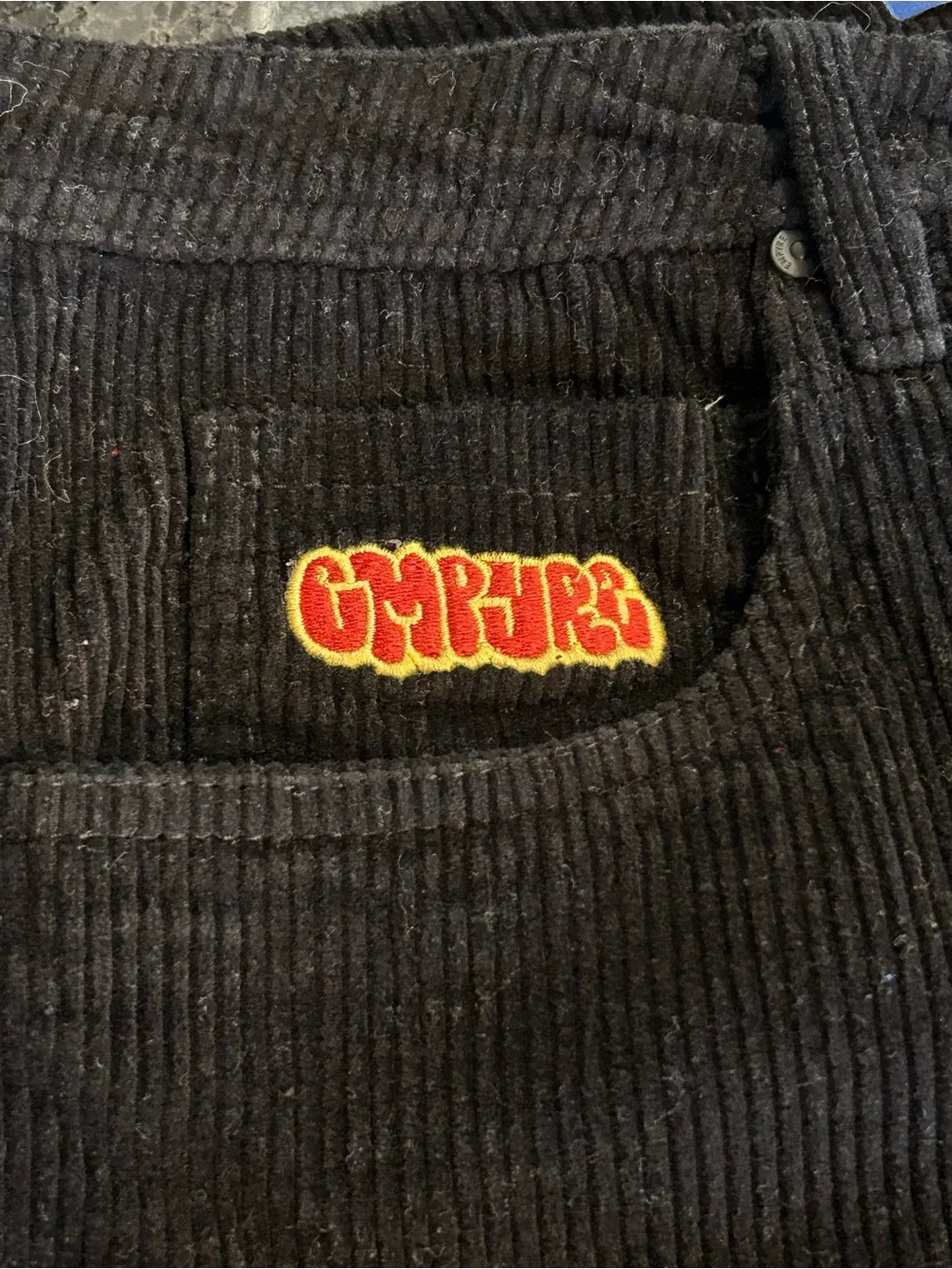 Empyre Black Corduroy Loose Fit Baggy Skate Pants Mens Size 30 Y2K Streetwear